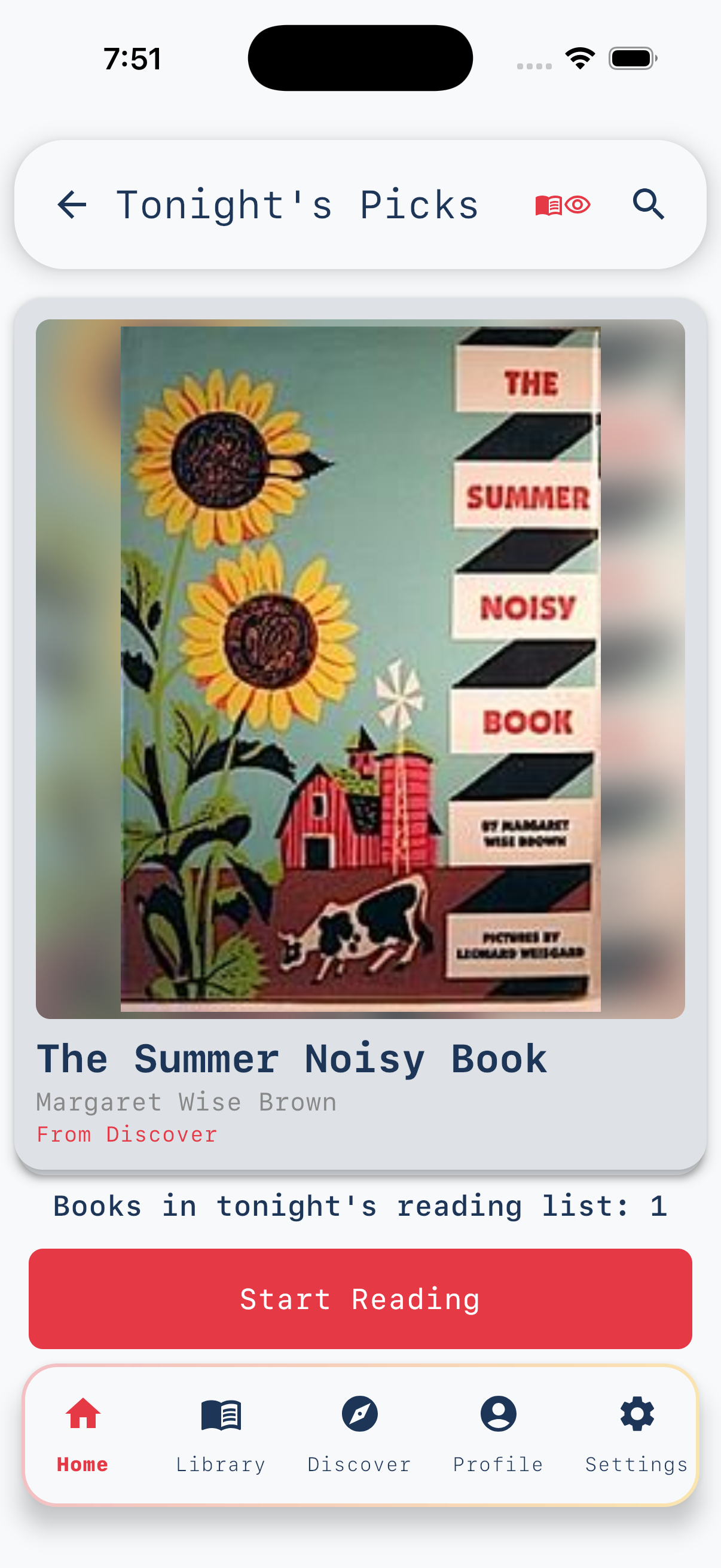 Discover books in stack