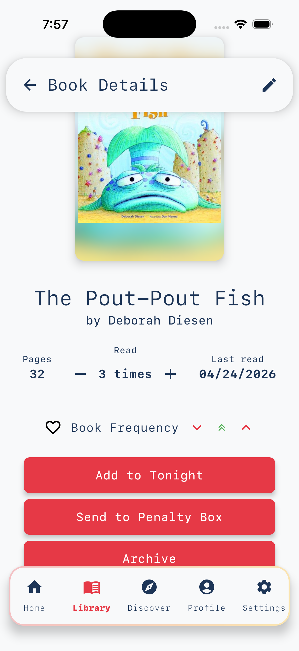 Control reading frequency